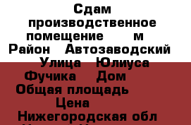 Сдам производственное помещение, 654 м² › Район ­ Автозаводский › Улица ­ Юлиуса Фучика  › Дом ­ 60 › Общая площадь ­ 654 › Цена ­ 150 - Нижегородская обл., Нижний Новгород г. Недвижимость » Помещения аренда   